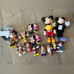 Vintage Disney Mickey and Friends Colorful Figurine Collection